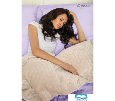 Набор Multi Set + Одеяло-покрывало 'Multi Blanket' Sleep iX 200x220 Ткань: Фиолетовый, Мех: Молочно-Серый + простыня 230x240, наволочки 50х70 (2шт), подушки 50х70 (2шт)