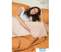 Набор Multi Set Одеяло-покрывало 'Multi Blanket' Sleep iX 240x220 Ткань: Оранжевый, Мех: Молочно-Розовый + простыня 230x240 и две наволочки 50х70