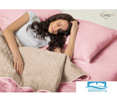 Набор Multi Set + Одеяло-покрывало 'Multi Blanket' Sleep iX 200x220 Ткань: Розовый, Мех: Молочно-Серый + простыня 230x240, наволочки 50х70 (2шт), подушки 50х70 (2шт)