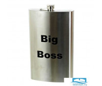 Фляжка сувенирная 'Big Boss' v=1920мл. (металл) (белая