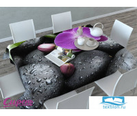 00209-СК-ГБ-003 Скатерть 3D 'Орхидея на камнях', Габардин (100% полиэстер), 120х145 см, , упаковка: ПВХ