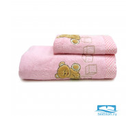 ТЕДДИ 70*140 розовое полотенце махровое