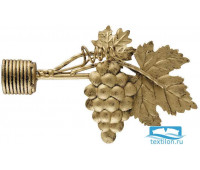Эксклюзивный карниз Ковка Ø22 двухрядный 3м Виноград закрытый цвет: золото антик